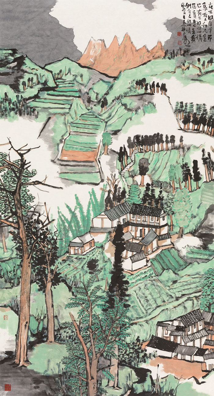 青山收笔底 绿水涌毫端：林容生的山水世界